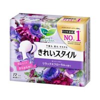 Băng Vệ Sinh Hàng Ngày Siêu Mỏng Hương Hoa Tím, Ultra-Thin Daily Panty Liners, Relax Floral, 72 Miếng (17cm) - LAURIER