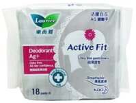 Băng vệ sinh hàng ngày siêu mỏng phân tử bạc khử mùi Laurier Ultra Thin Pantyliner Active Fit Deodorant AG+ (18 miếng)