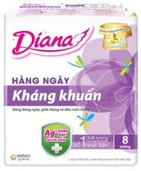 Băng Vệ Sinh Kháng Khuẩn Hàng Ngày Diana Sensi (8 Miếng/Gói)