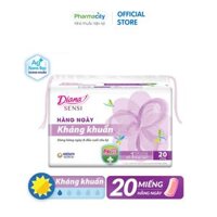 Băng vệ sinh kháng khuẩn hàng ngày Diana Sensi 20 miếnggói