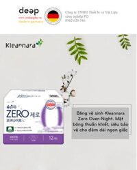 Băng Vệ Sinh Kleannara Zero Mặt Bông Ban Đêm 33cm 12 Miếng DEEP30 www.yeuhangduc.vn sẵn sàng cho bạn