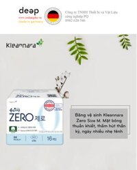 Băng Vệ Sinh Kleannara Zero Mặt Bông Siêu Mỏng Cánh 26cm 16 Miếng DEEP30 www.yeuhangduc.vn sẵn sàng cho bạn
