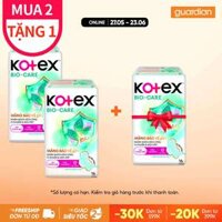 Băng Vệ Sinh Kotex BioCare Siêu Mỏng Cánh 23cm 16 Miếng