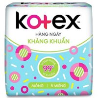 BĂNG VỆ SINH KOTEX HẰNG NGÀY HƯƠNG TỰ NHIÊN KHÁNG KHUẨN 8 MIẾNG