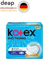 Băng Vệ Sinh Kotex Khô Thoáng Maxi Dày Cánh 23cm 8 Miếng DEEP33 www.yeuhangduc.vn sẵn sàng cho bạn