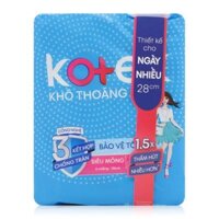Băng vệ sinh Kotex khô thoáng siêu mỏng cánh gói 6 miếng 28cm