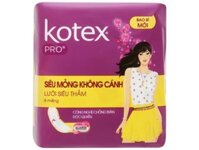 Băng vệ sinh Kotex Pro siêu mỏng không cánh 8 miếng