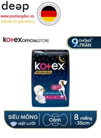 Băng Vệ Sinh Kotex Siêu Ban Đêm Dày Cánh 35cm 8 Miếng DEEP33 www.yeuhangduc.vn sẵn sàng cho bạn