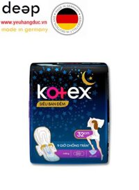 Băng Vệ Sinh Kotex Siêu Ban Đêm Mỏng Cánh 32cm 10 Miếng DEEP33 www.yeuhangduc.vn sẵn sàng cho bạn