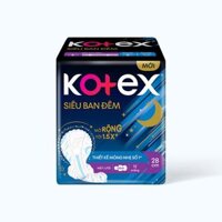 Băng Vệ Sinh Kotex Siêu Ban Đêm Dày Cánh 28cm Gói 12 Miếng