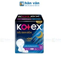 Băng Vệ Sinh Kotex Siêu Ban Đêm Dày Cánh 28cm 12 Miếng