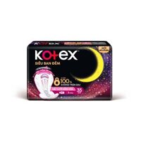 Băng Vệ Sinh KOTEX Siêu Ban Đêm Mặt Lưới 35cm                                       3 Miếng