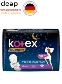 Băng Vệ Sinh Kotex Siêu Ban Đêm Dày Cánh 28cm 12 Miếng DEEP33 www.yeuhangduc.vn sẵn sàng cho bạn