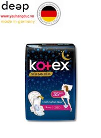 Băng Vệ Sinh Kotex Siêu Ban Đêm Dày Cánh 35cm 3 Miếng DEEP33 www.yeuhangduc.vn sẵn sàng cho bạn