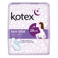Băng Vệ Sinh Kotex Siêu Mềm Ban Đêm 28cm (Gói 4 miếng)