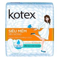 Băng Vệ Sinh Kotex Siêu Mỏng Siêu Mềm Không Cánh (8 miếng/Gói)