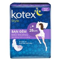 Băng Vệ Sinh Kotex Style Ban Đêm Siêu Mỏng Cánh 4 Miếng (28cm)