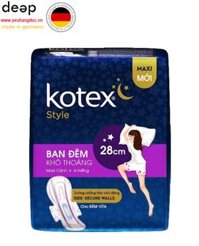 Băng Vệ Sinh Kotex Style Ban Đêm Siêu Mỏng Cánh 28Cm Gói 4 Miếng DEEP37 www.yeuhangduc.vn sẵn sàng cho bạn