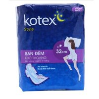 Băng vệ sinh Kotex Style LST siêu mỏng cánh ban đêm 32cm