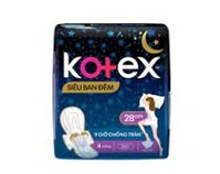 Băng Vệ Sinh Kotex Style Siêu Ban Đêm Mặt Lưới Cánh 28Cm 4 Miếng