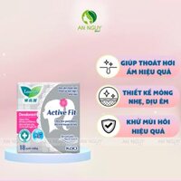 Băng Vệ Sinh Laurier Hàng Ngày Phân Tử Bạc Khử Mùi Ultra Thin Pantyliner Active Fit Deodorant AG+ 18 Miếng