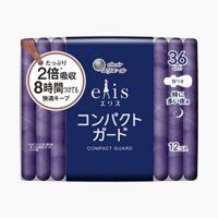 Băng vệ sinh Nhật Bản siêu thấm hút Elis Compact ban đêm có cánh 36cm ( 12 miếng)