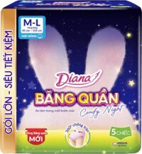 Băng vệ sinh quần Diana Comfy Night M/L (5 miếng)