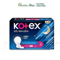 Băng Vệ Sinh Siêu Ban Đêm Kotex Mỏng Cánh 35cm Gói (8+1 miếng)