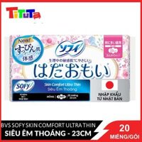 Băng Vệ Sinh Sofy Skin Comfort Ultra Thin 23cm Siêu Êm Thoáng 20 Miếnggói