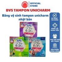 Băng vệ sinh Tampon Unicharm Nhật Bản Siêu Thấm Hút Khô Thoáng Dịu Nhẹ Siêu Sạch