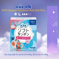 Băng vệ sinh Unicharm Tampon 34 miếng xanh dương (có ít)