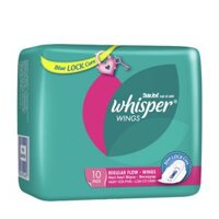 Băng Vệ Sinh WHISPER Cánh Thường Wings (10 Miếng/Gói)