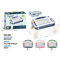 Bảng vẽ tự xóa cho bé thông minh có chân bàn, bảng từ tính tập viết, tập vẽ cho bé