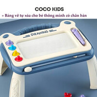 Bảng vẽ tự xóa cho bé thông minh có chân bàn, bảng từ tính tập viết, tập vẽ cho bé