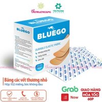 Băng vết thương cá nhân Bluego – Hộp 102 miếng – Băng keo mini y tế, sơ cứu đứt tay, che mụn