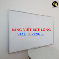 Bảng Viết Bút Lông 80x120cm Bảng Trắng Treo Tường - Bảng Trắng Mica Viết Bút Lông Viền Nhôm