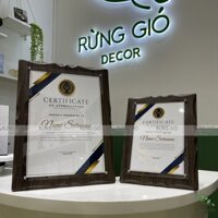 Bảng Vinh Danh A4 GỖ pha lê acrylic sang trọng (để vừa giấy khen cỡ 21x30cm), khung bằng khen A4