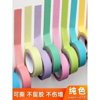 Băng Washi Màu Sắc Đơn Giản Có Thể Xé Tay Không Để Lại Dấu Vết Băng Keo Dán Tường DIY Màu Xanh Dán Poster Màu Sắc Không Gây Hư Hại