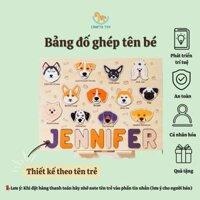 Bảng Xếp Chữ Theo Tên Bé, Bảng Xếp Hình Chủ Đề Thú Cưng, Đồ Chơi Thông Minh Cho Bé, Đồ Chơi Trí Tuệ