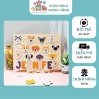Bảng Xếp Chữ Theo Tên Bé, Bảng Xếp Hình Chủ Đề Thú Cưng, Đồ Chơi Trí Tuệ Craftstoy - Hàng chính hãng