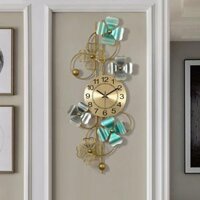 bảng xếp hạng tường phòng khách sáng tạo mới của Trung Quốc chiều treo tường kim loại đồng hồ treo tường nhà hàng thạch anh câm đồng hồ phòng ngủ sang trọng Đồ trang trí tổng hợp