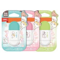 Băng xóa kéo băng xóa cute hình thú cưng ngộ nghĩnh Deli - Dài 6m  8m - Phù hợp cho văn phòng, học sinh - EH352  EH353 - 6m - EH352