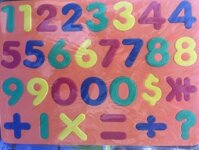 Bảng xốp nam châm chữ số