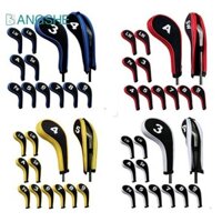 BANGSHE Bangshe Golf Iron Headcover Dây kéo có thiết kế số Vỏ bảo vệ Golf Putter Phụ kiện Vỏ cực sắt Vỏ nêm Vỏ gậy Golf thể thao Putter Golf Iron Covers Set Vỏ bọc đầu chơi gôn