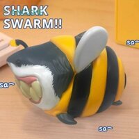 Bangshe Cá Mập Ong Trang Trí, Cá Mập Cá Voi Giả Cá Mập Nhựa Trang Trí, Nhân Vật Động Vật Đại Dương Phiên Bản Q Nhựa Hoang Dã Tượng Động Vật Trang Trí Quà Tặng Sinh Nhật Trẻ Em