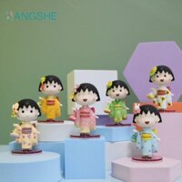 Bangshe Hình Mẫu Mini Quà Tặng Đồ Chơi Búp Bê Đồ Trang Trí Sưu Tập Mô Hình Kimono Chibi Maruko Đồ Trang Trí Búp Bê
