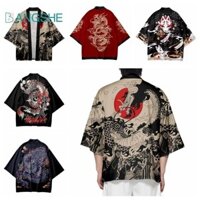 Bangshe Phong Cách Nhật Bản Kimono, Rồng In Anime Cosplay Samurai Kimono, Thời Trang Nam Nữ Trưởng Thành Rời Truyền Thống Áo Khoác Kimono