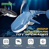 Bangshe Tàu Ngầm Robot Động Cơ Điện Ngoài Trời Ngộ nghĩnh Xịt Nước Cá Mập Đồ Chơi Mùa Hè Điều Khiển Từ Xa Cá Mập