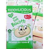 Bánh ăn dặm bích quy nướng mềm Kiddylicious Biscotti cho bé 7 tháng của Anh