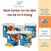 Bánh ăn dặm cho bé từ 8 tháng Gerber lùn của Mỹ, Bánh gạo cho bé ăn dặm hữu cơ, Shop Bếp Của Mẹ.